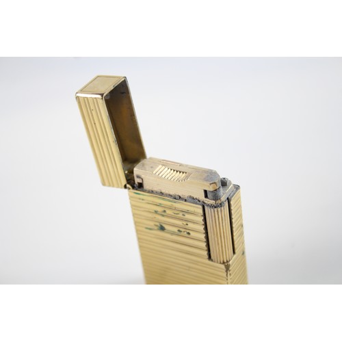 535 - St Dupont Gold Plated Pocket Lighter FOR REPAIR / CLEANUP 457529