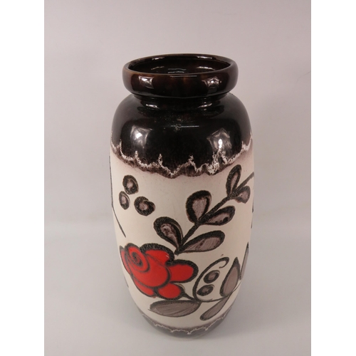 548 - West German Scheurich fat lava floor vase, 18.5