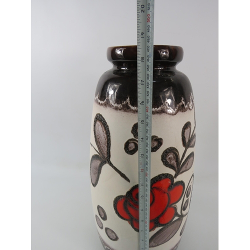 548 - West German Scheurich fat lava floor vase, 18.5