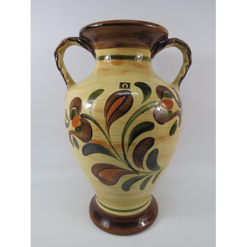 550 - Large twin handle West German floor vase by Jasba, 19