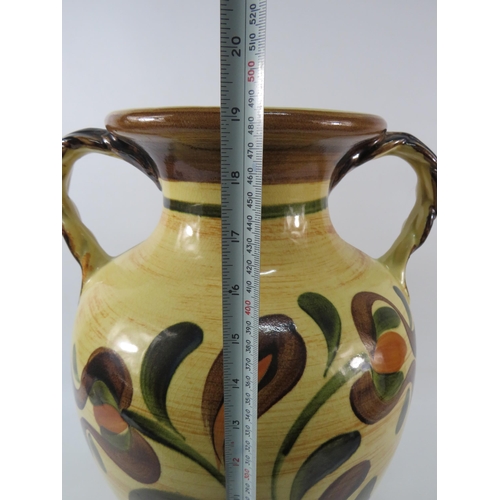 550 - Large twin handle West German floor vase by Jasba, 19