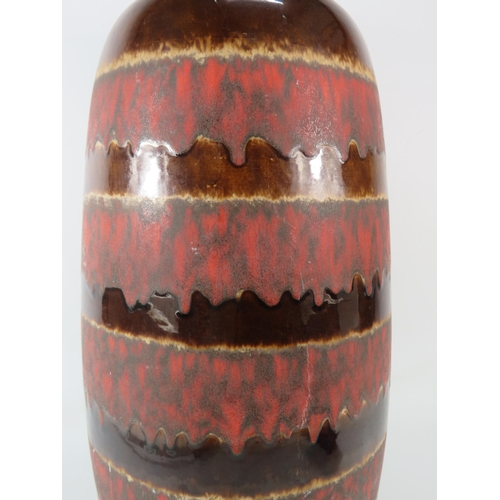 552 - Very large West German fat lava floor vase by Scheurich, 21