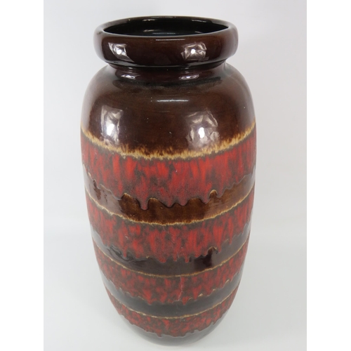 552 - Very large West German fat lava floor vase by Scheurich, 21