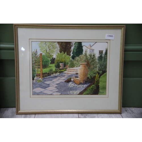 956 - A trio of original watercolours , all framed and mounted under glass. See photos for details. Please... 