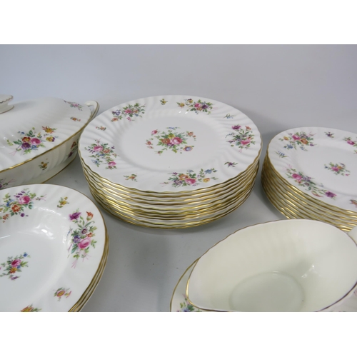 561 - Minton Marlow china dinnerware, plates, bowls, tureen etc. 30 pieces in total.