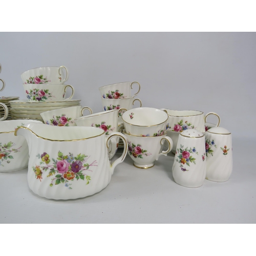 563 - Minton Marlow china tea and coffee cups, side plates, cruet set etc. 58 pieces in total.