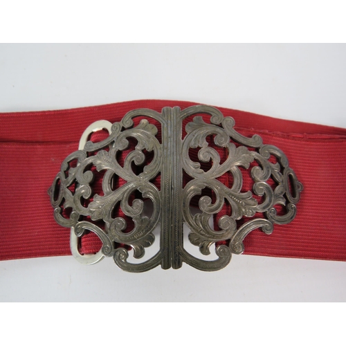 579 - Antique Birmingham Sterling silver Nurses Belt, date mark 1897.