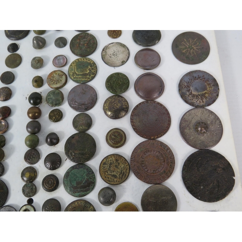 583 - Large Selection of Antique Buttons all metal detecting finds.