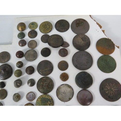 583 - Large Selection of Antique Buttons all metal detecting finds.