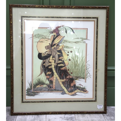 969 - Limited Edition Print 701/850 by  J C J Illingworth  'Pause for thought'  Framed under glass which m... 