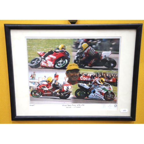 975 - Three prints and one signed photograph. All framed and under glass. Largest measures approx 28 x 23 ... 