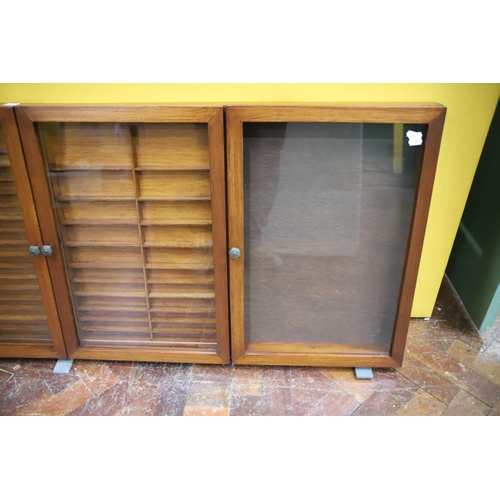 987 - Large Four door display cabinets with removeable floors.   24 x 66 x 2.5 inches. See photos..