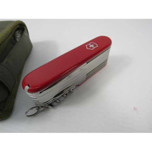 398 - Victorinox swiss army knife with case.