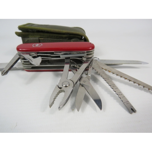 398 - Victorinox swiss army knife with case.