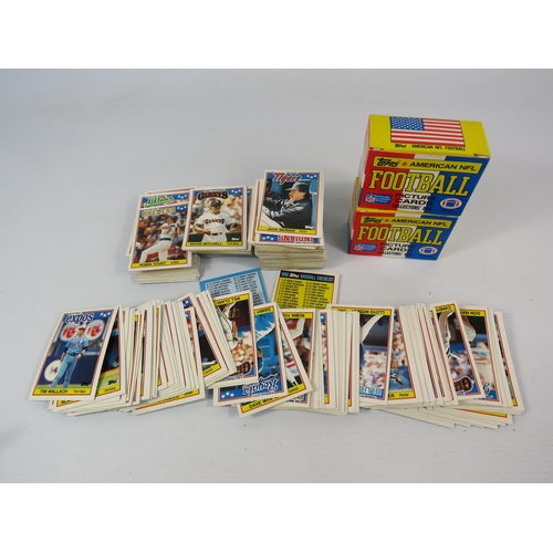 590 - Large selection of 1988 Topps Baseball trading cards and Two boxes 1987 Topps American NFL cards.