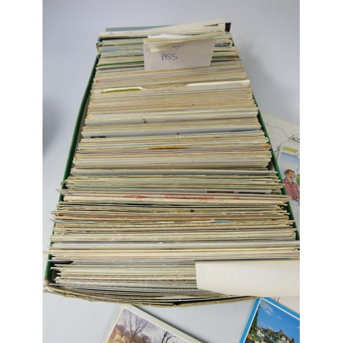 592 - Shoe box full of 1970s British postcards.