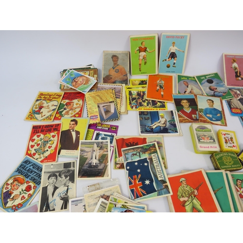 594 - Selection of various Bubble gum cards, trading cards, Tazos etc.