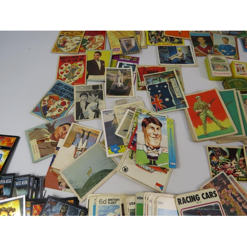 594 - Selection of various Bubble gum cards, trading cards, Tazos etc.