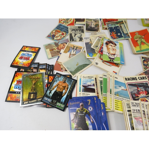 594 - Selection of various Bubble gum cards, trading cards, Tazos etc.