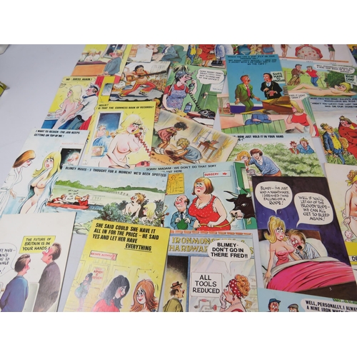 595 - Large selection of Vintage comical and cheeky postcards.