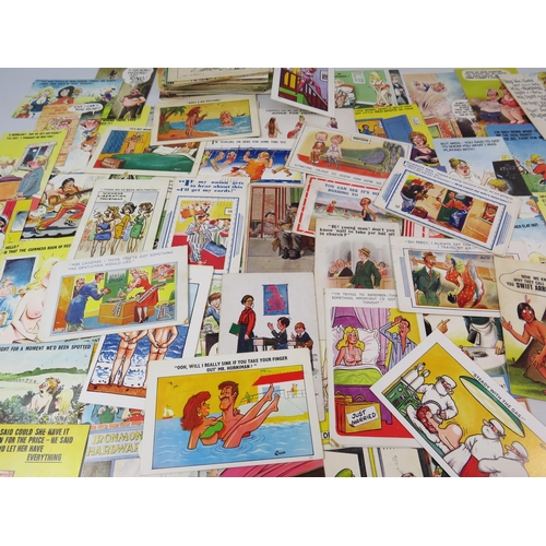 595 - Large selection of Vintage comical and cheeky postcards.