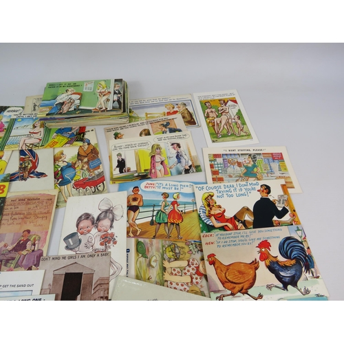 595 - Large selection of Vintage comical and cheeky postcards.