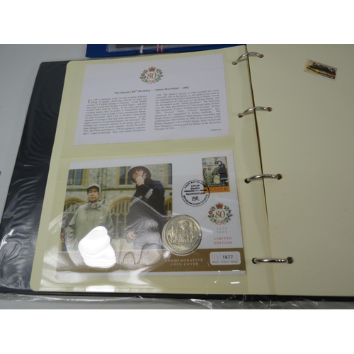 601 - Queen Elizabeth 80th Birthday first day cover coin collection plus a folder of mint stamps.