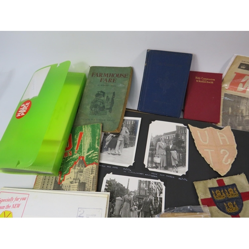 606 - Large selection of various ephemera mainly local interest, 1950s photo album, booklets etc.