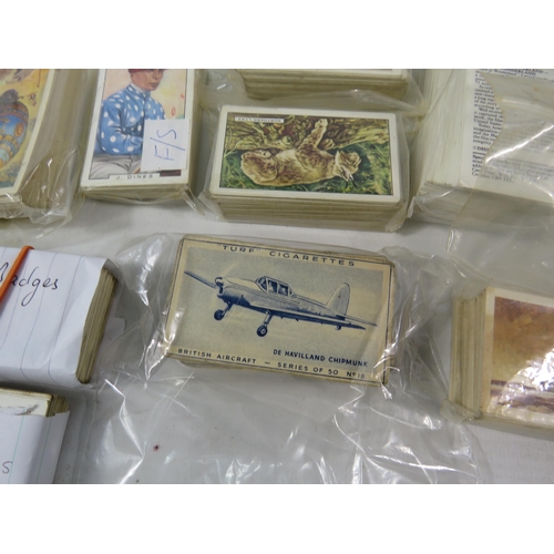 609 - Large selection of various sets of loose cigarette cards.