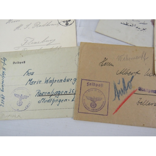 611 - Mixed lot to include German WW2 field post letters, 1980s Dance medal and a Oil painting.