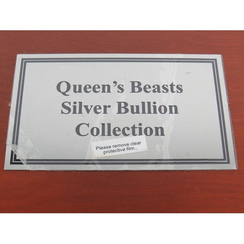 336 - The Queens Beasts by Danbury Mint. A collection of Ten 0.999 Silver coins inspired by the Royal Mint... 