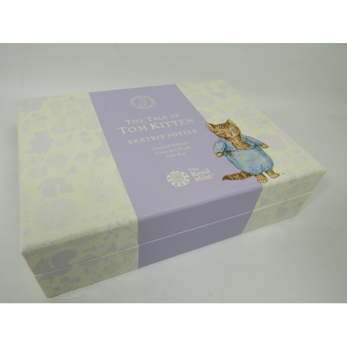 341 - Royal Mint 2017 Tom Kitten UK Silver Proof Gift box set. Box includes book, COA. 925 Silver. See pho... 