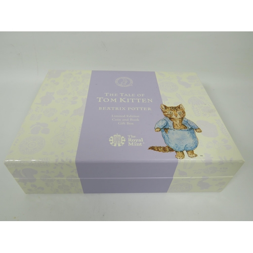 341 - Royal Mint 2017 Tom Kitten UK Silver Proof Gift box set. Box includes book, COA. 925 Silver. See pho... 