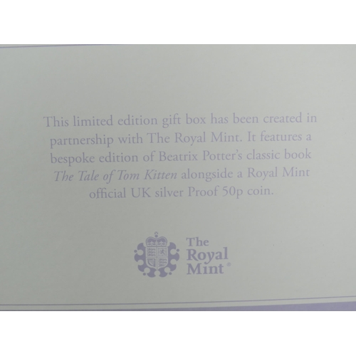 341 - Royal Mint 2017 Tom Kitten UK Silver Proof Gift box set. Box includes book, COA. 925 Silver. See pho... 