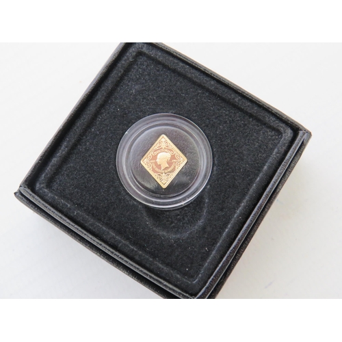 344 - 2022 Queen Victora Diamond Jubilee Anniversary Gold Proof  1/8th Sovereign in a Diamond Shape. Ltd e... 