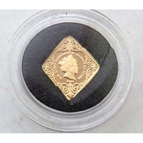 344 - 2022 Queen Victora Diamond Jubilee Anniversary Gold Proof  1/8th Sovereign in a Diamond Shape. Ltd e... 