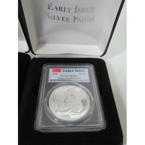 348 - Four 2018/19 Early Issue Commemorative .999Silver Coins.   All Encapsulated in perspex and have COA'... 