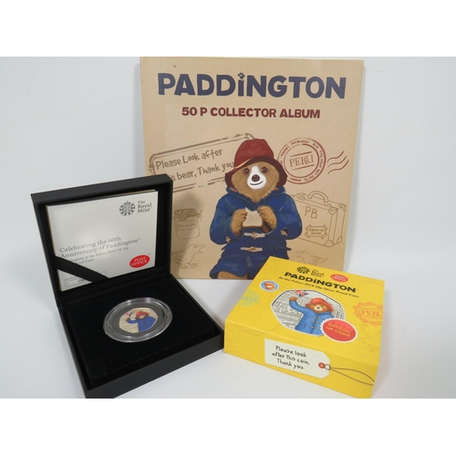 801 - Royal Mint 2018 Paddington at the Palace Commemorative 50p Coin, Silver Proof and ltd edition 0826/1... 