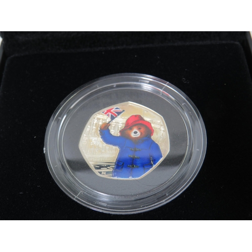 801 - Royal Mint 2018 Paddington at the Palace Commemorative 50p Coin, Silver Proof and ltd edition 0826/1... 