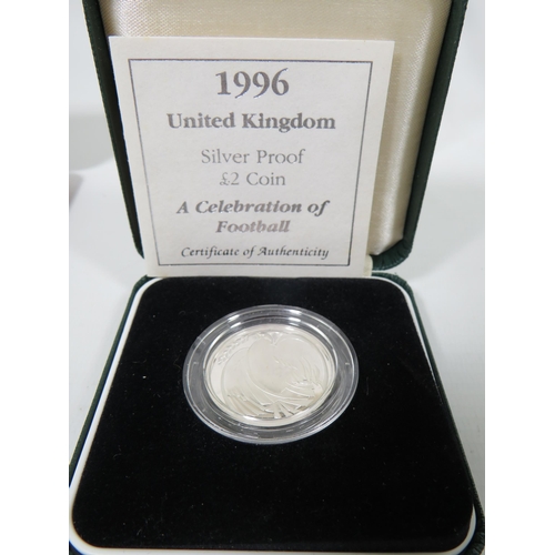 804 - UK Silver Proof �2 Coin struck to commemorate the 1999 World Cup, UK Silver Proof �2 Struck to comme... 