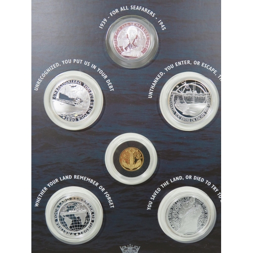 808 - Merchant Navy Official Products Commemorative Coin Pack for The Battle of the Atlantic 1939-45 which... 