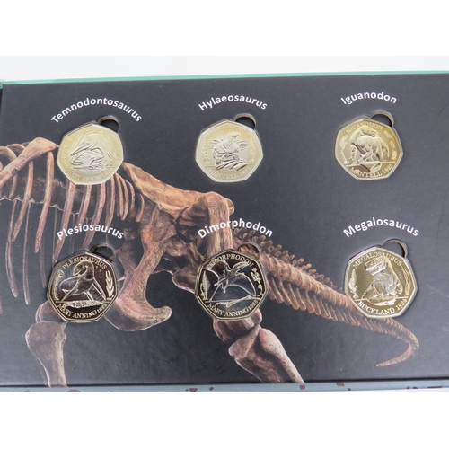 810 - Two Royal Mint Gruffalo Celebration 50p coins along with Micky Mouse, Lion King 50p Coins plus Dinos... 