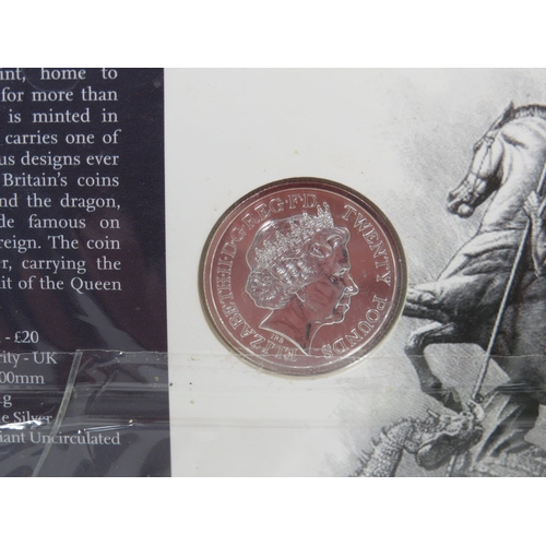 811 - Royal Mint 2013 UK Fine Silver �20 Coin .999.  in unopened Cello wrap. See photos