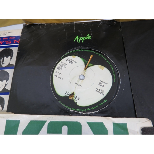 300A - Approx 30+ 1970's -1980's Vinyl 45 singles by the Beatles, Motown plus other popular and well known ... 