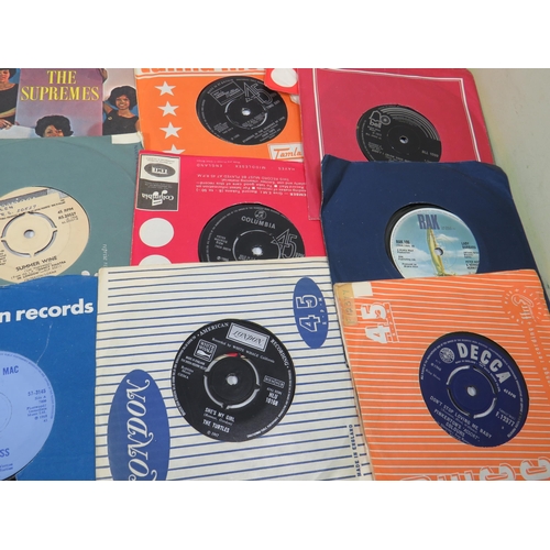 300A - Approx 30+ 1970's -1980's Vinyl 45 singles by the Beatles, Motown plus other popular and well known ... 