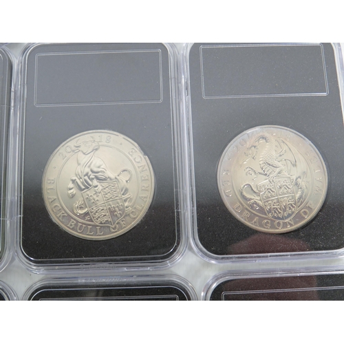 816 - Thirteen �5 Coins 'The Queens Beasts'  plus one cupro nickel crown .  All untested with no certifica... 