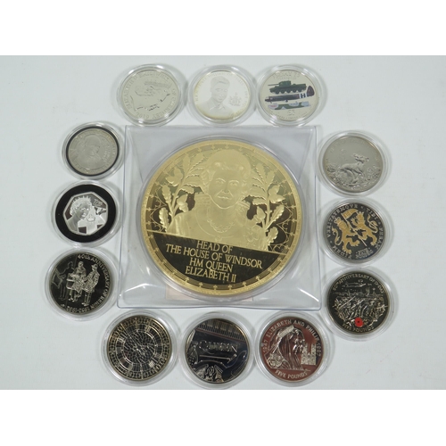 818 - Selection of Commemorative and uncirculated �5 Coins and others which are untested and without certi... 