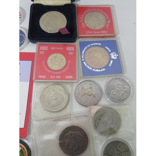 819 - Selection of Commemorative coins which have not been tested or have certification. See photos.