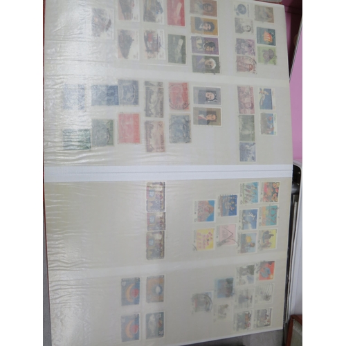 825 - Good Selection of part filled stamp albums containing world stamps.  See photos