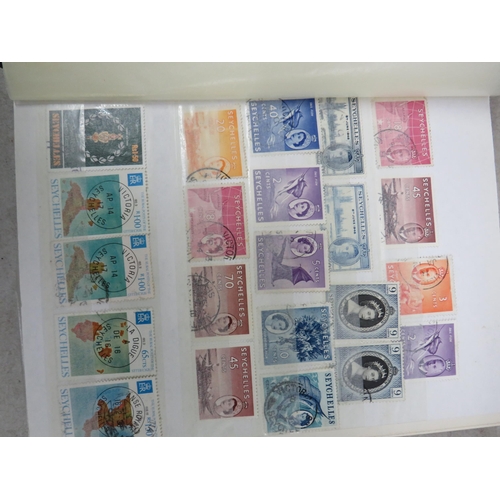 825 - Good Selection of part filled stamp albums containing world stamps.  See photos